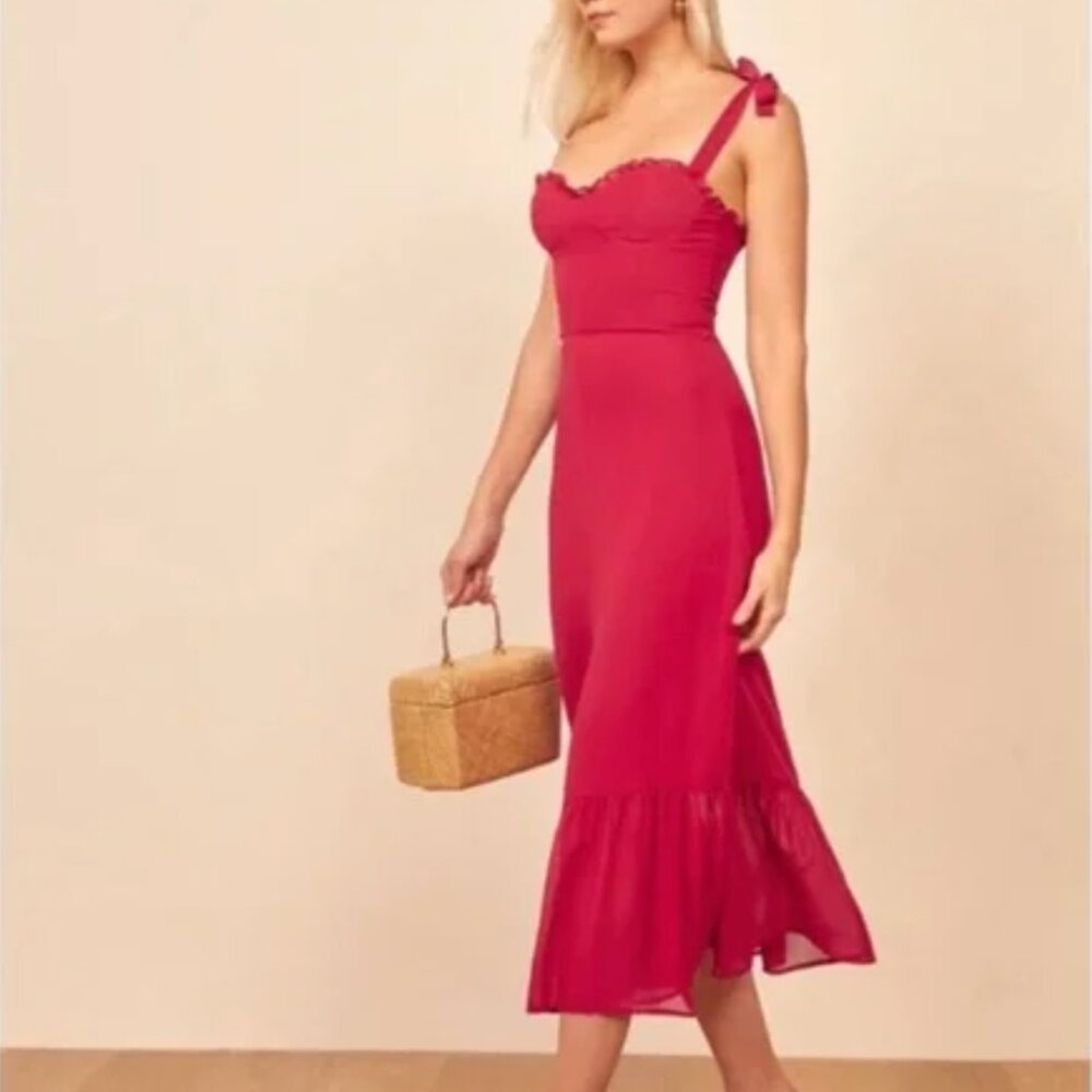 Reformation Nikita Dress in Cherry Size 4